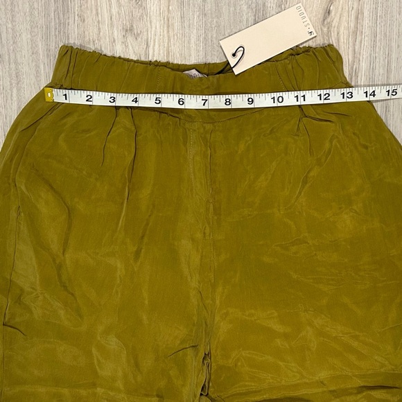 NWT Supertrash ST Studio Olive Green Pull On Elastic Waist Pants Size S EU 36 - Picture 2 of 10
